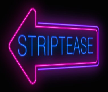 Striptiz işareti.