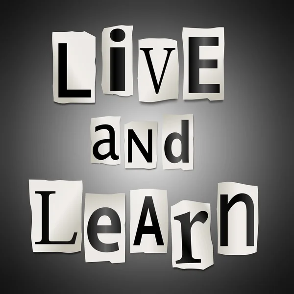 Live and learn concept. — Stock Photo, Image