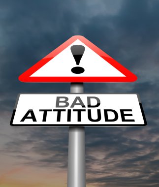 Bad attitude concept. clipart