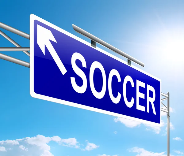 Soccer sign. — Stock Photo, Image