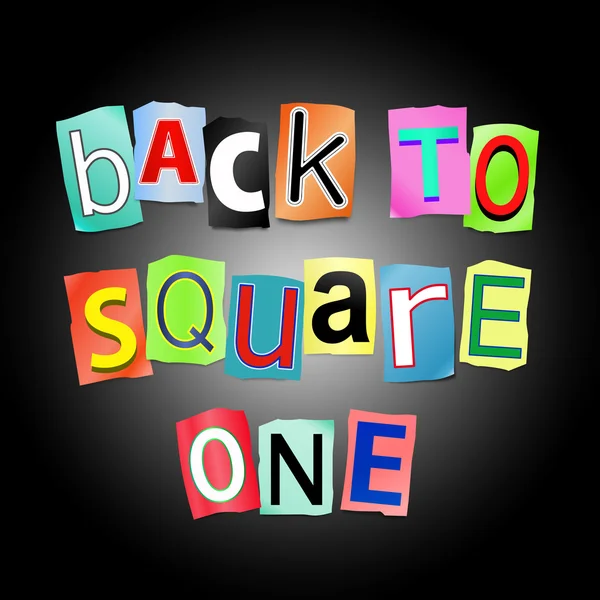 Back to square one. — Stock Photo, Image