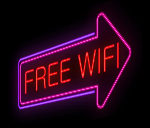 無料の wifi の概念. — ストック写真