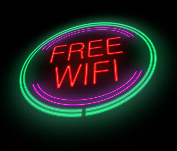 Concepto WiFi gratuito . —  Fotos de Stock