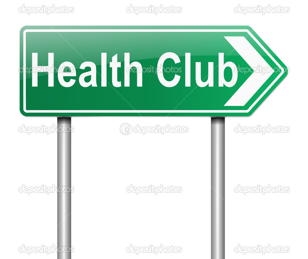 Health club sign.