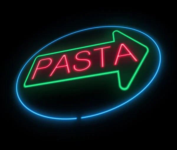 Insegna pasta al neon . — Foto Stock