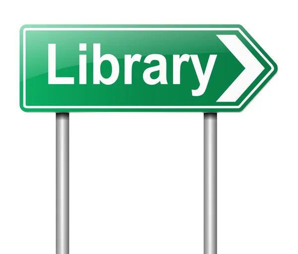 Library sign. — Stock Photo, Image
