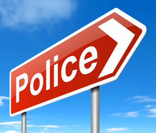 Police sign. — Stock Photo, Image