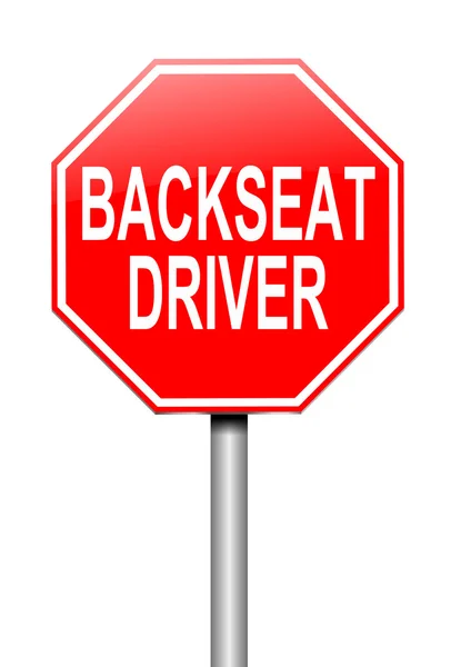 Backseat driver concept. — Stock Photo, Image
