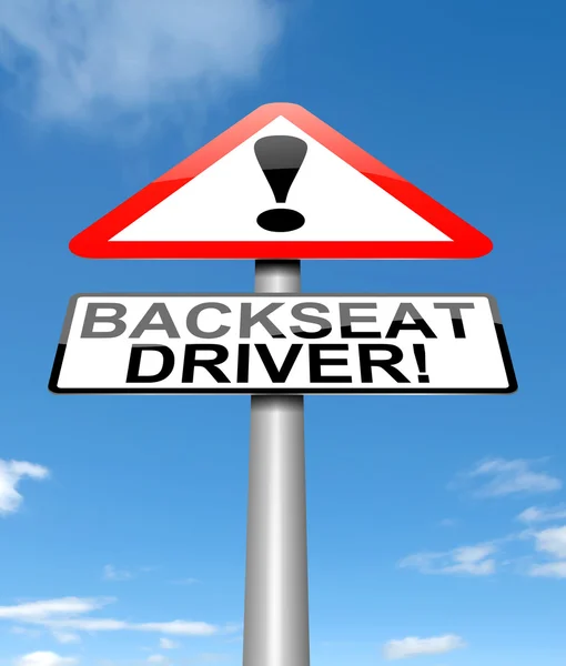 Backseat stuurprogramma concept. — Stockfoto