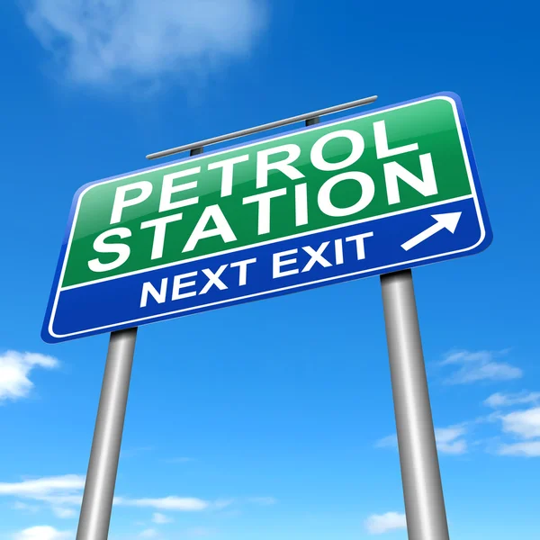 Petrol station sign. — Stock Photo, Image