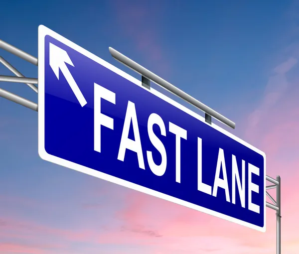 Fast lane-concept. — Stockfoto