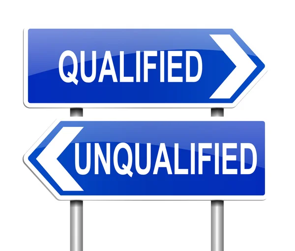 Qualified or unqualified. — Stock Photo, Image