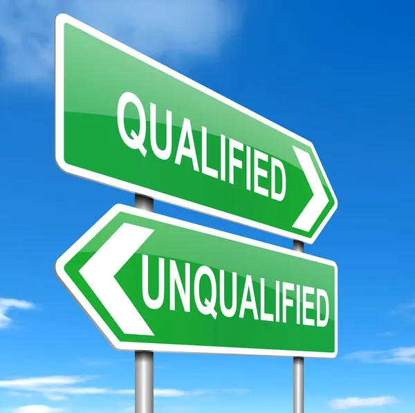 Qualified or unqualified. — Stock Photo, Image