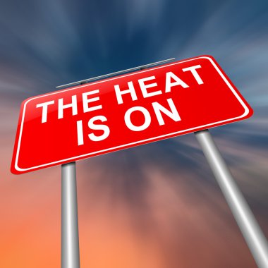 The heat is on. clipart