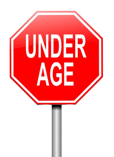 Under age concept. — Stock Photo, Image