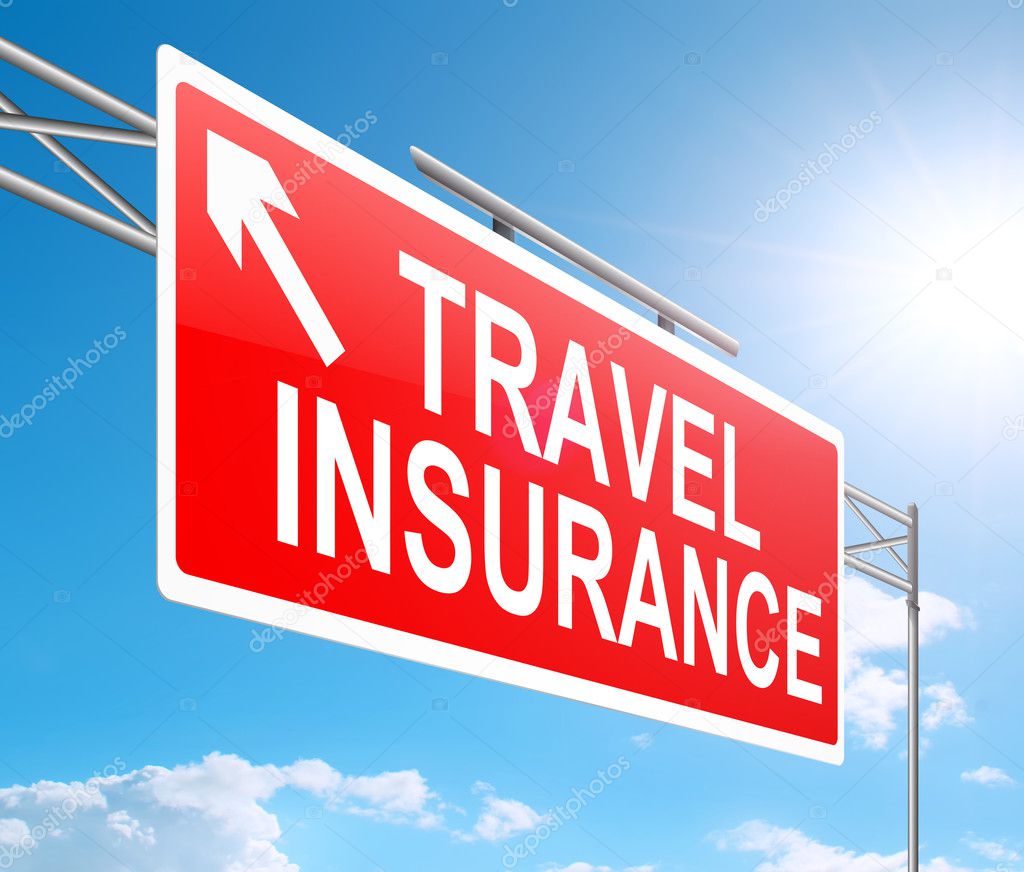 Travel insurance sign.