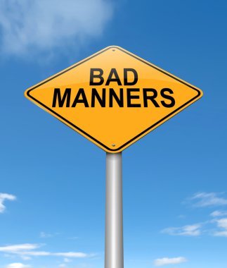 Bad manners concept. clipart