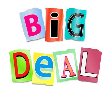 Big deal concept. clipart