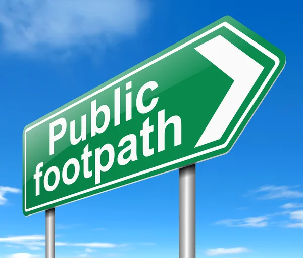 Public Footpath sign. — Stock Photo, Image