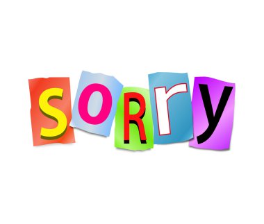Sorry concept. clipart