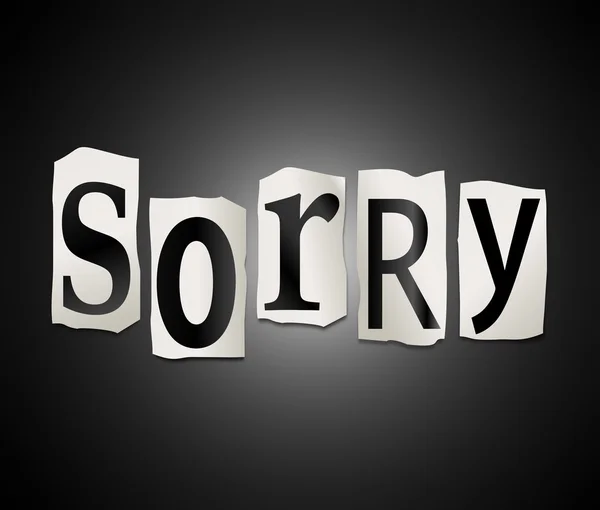 Sorry concept. — Stockfoto