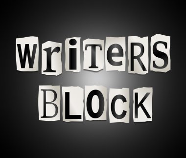 Writers block. clipart