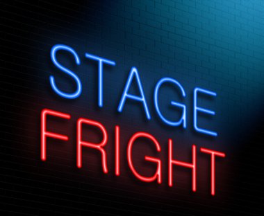 Stage fright concept. clipart