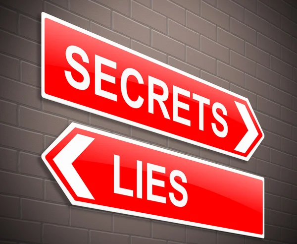Secrets and lies concept. — Stock Photo, Image