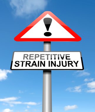 Repetitive strain injury concept. clipart