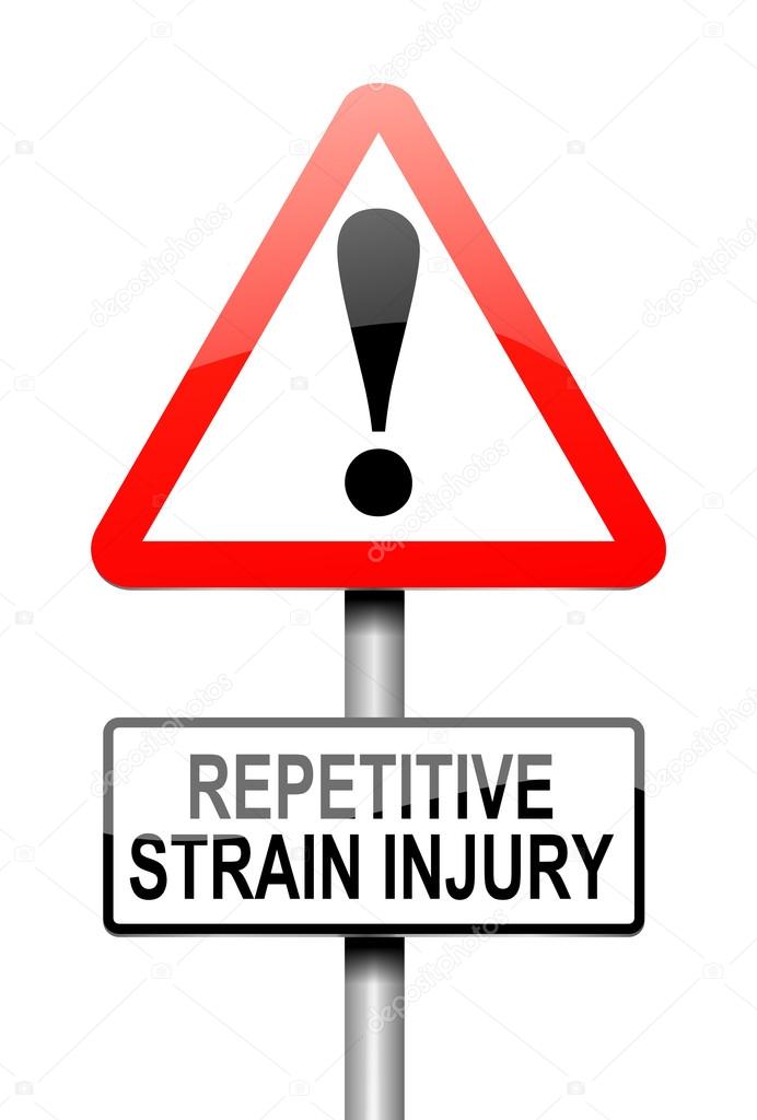 Repetitive strain injury concept.