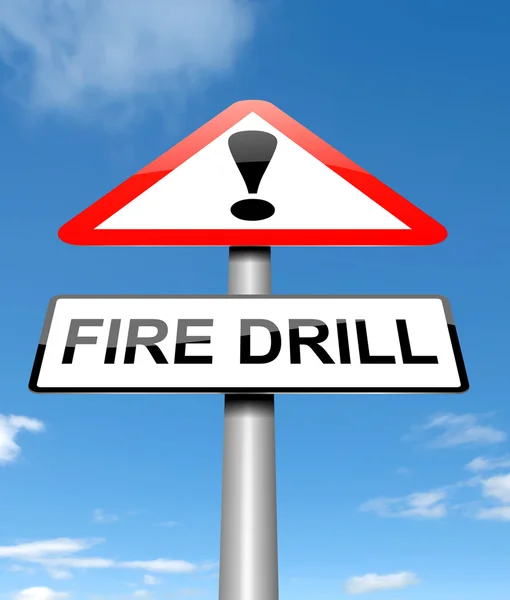 Fire drill concept. — Stock Photo, Image