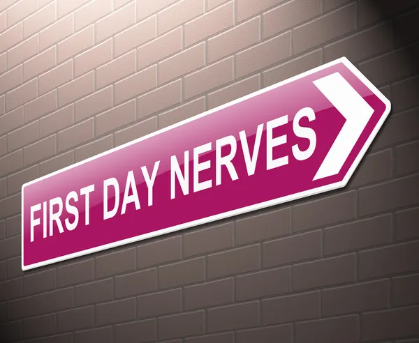 First day nerves concept. — Stock Photo, Image