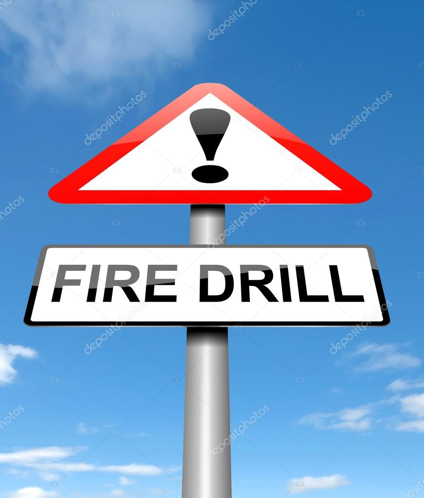 Fire drill concept.