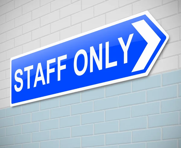 Staff only sign. — Stock Photo, Image