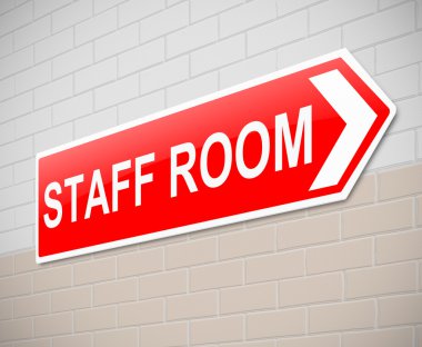 Staff room sign. clipart