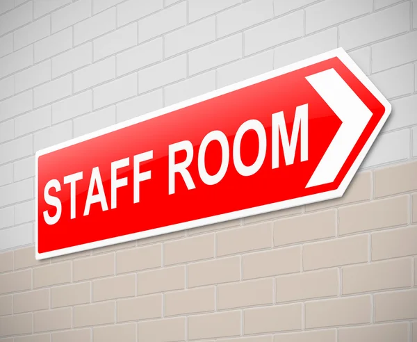 Staff room sign. — Stock Photo, Image