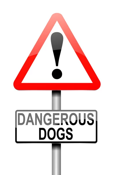 Nebezpečné psy koncept. — Stock fotografie