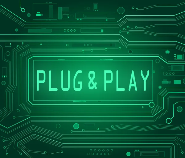 Pojęcie typu Plug and play. — Zdjęcie stockowe