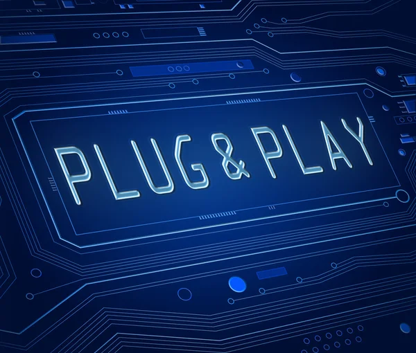 Concetto Plug and Play . — Foto Stock
