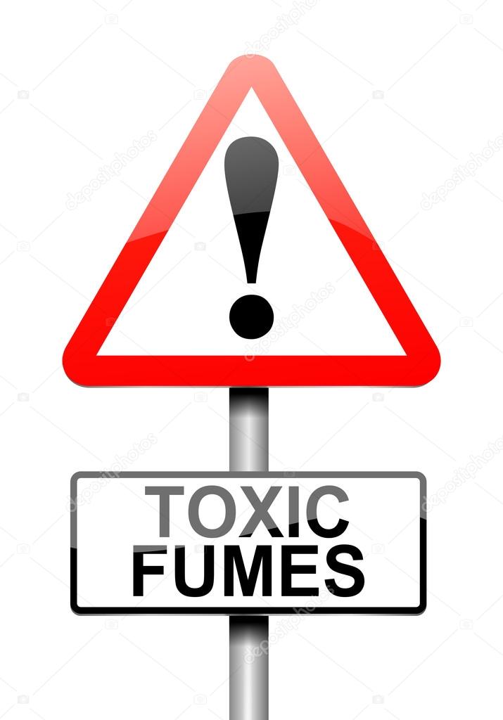 Toxic fumes concept.