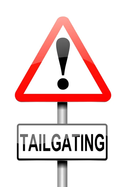 Tailgating koncepcja. — Zdjęcie stockowe