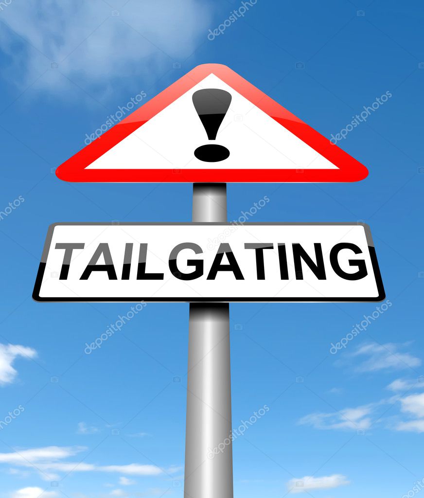 Tailgating concept.