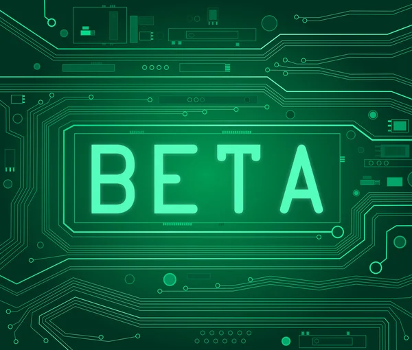 Beta 概念. — 图库照片