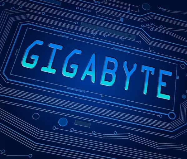 Gigabyte kavramı. — Stok fotoğraf