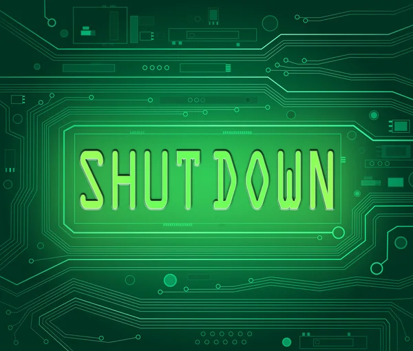 Shut down concept. — Stock Photo, Image