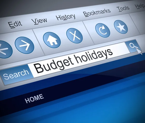 Orçamento férias conceito . — Fotografia de Stock