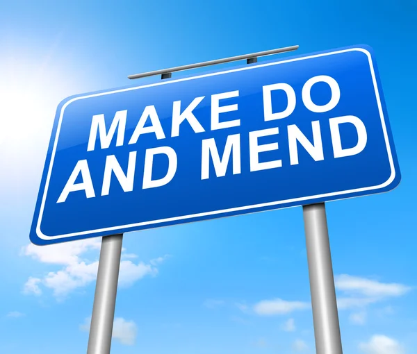 Make do and mend. — Stock Photo, Image