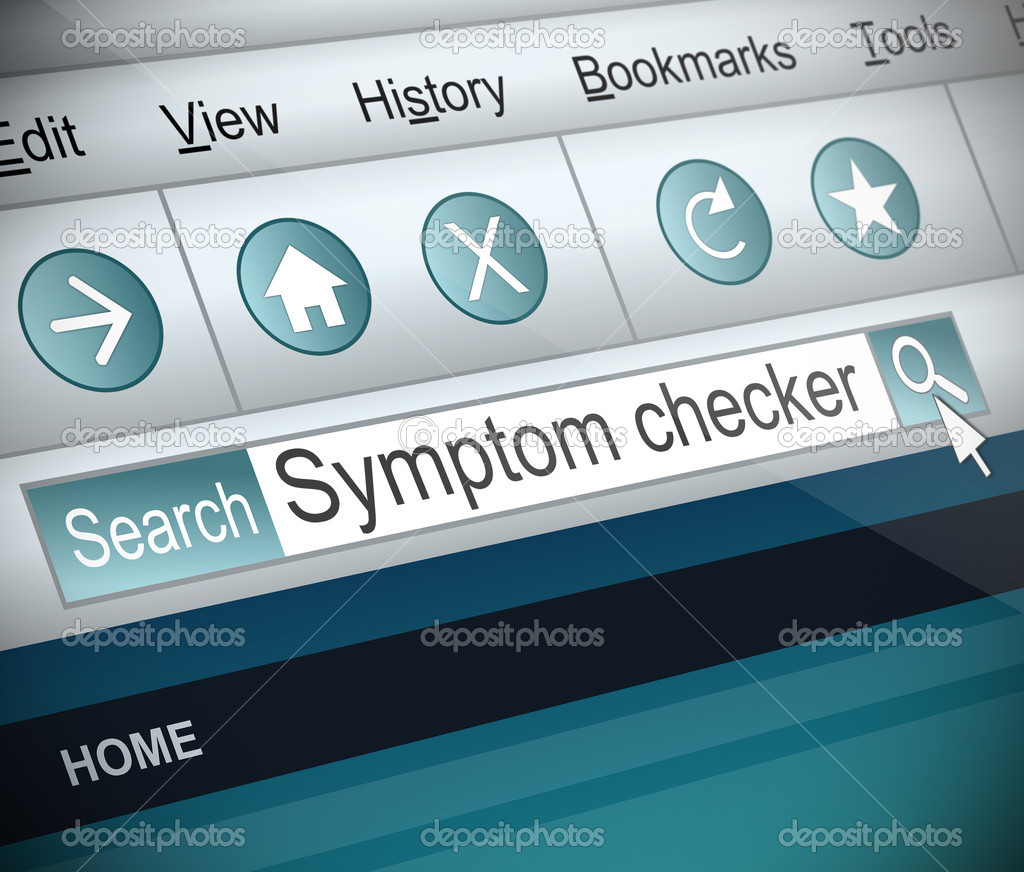 Symptom checker concept.