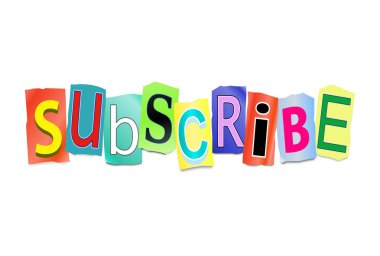 Subscribe concept. clipart