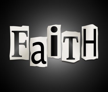 Faith concept. clipart